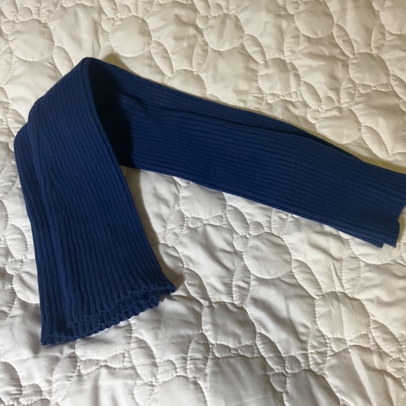 Navy knitted ballet legwarmers - Picture 4 of 5